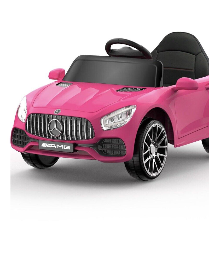 Load image into Gallery viewer, Licensed Mercedes-Benz Pink Ride-On Car with R/C Control and MP4 Screen for Kids (12V)
