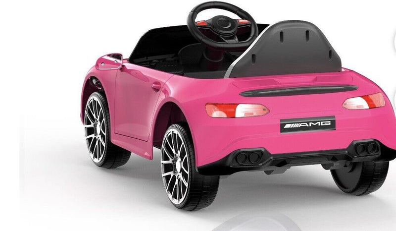 Load image into Gallery viewer, Licensed Mercedes-Benz Pink Ride-On Car with R/C Control and MP4 Screen for Kids (12V)
