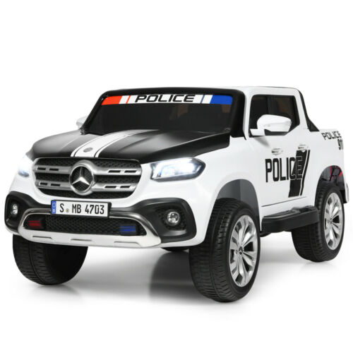 Load image into Gallery viewer, Licensed Mercedes Benz X Class 2-Seater Kids Ride On Police Car with Trunk - 12V RC Toy
