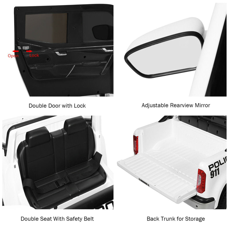 Load image into Gallery viewer, Licensed Mercedes Benz X Class RC 2-Seater Kids Police Car with Trunk - 12V
