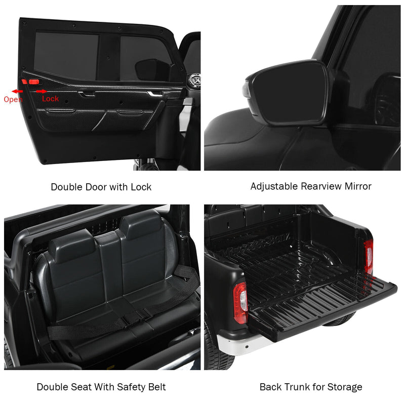 Load image into Gallery viewer, Licensed Mercedes Benz X Class RC 2-Seater Kids Ride On Car with Trunk - Black
