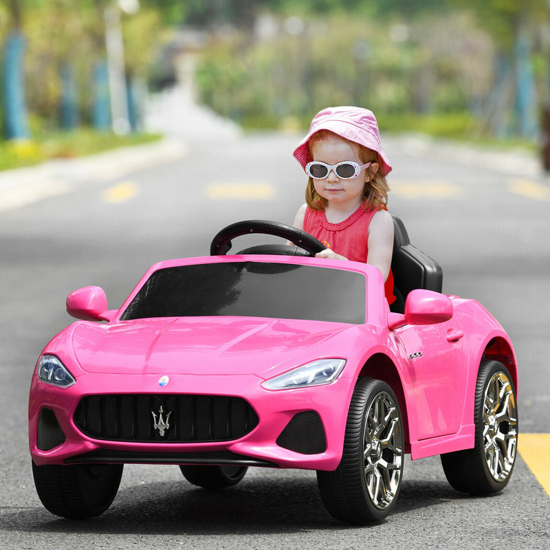 Load image into Gallery viewer, Licensed Pink Maserati GranCabrio 12V Ride On Car with Remote Control and Lights for Kids

