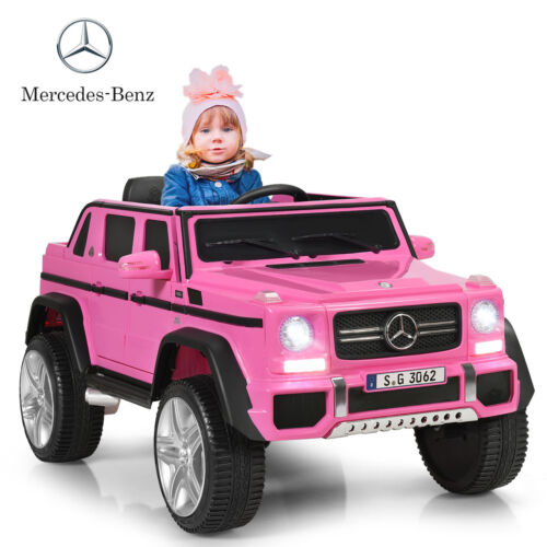 Load image into Gallery viewer, Licensed Pink Mercedes-Benz Kids Ride On Car with RC Control and Trunk
