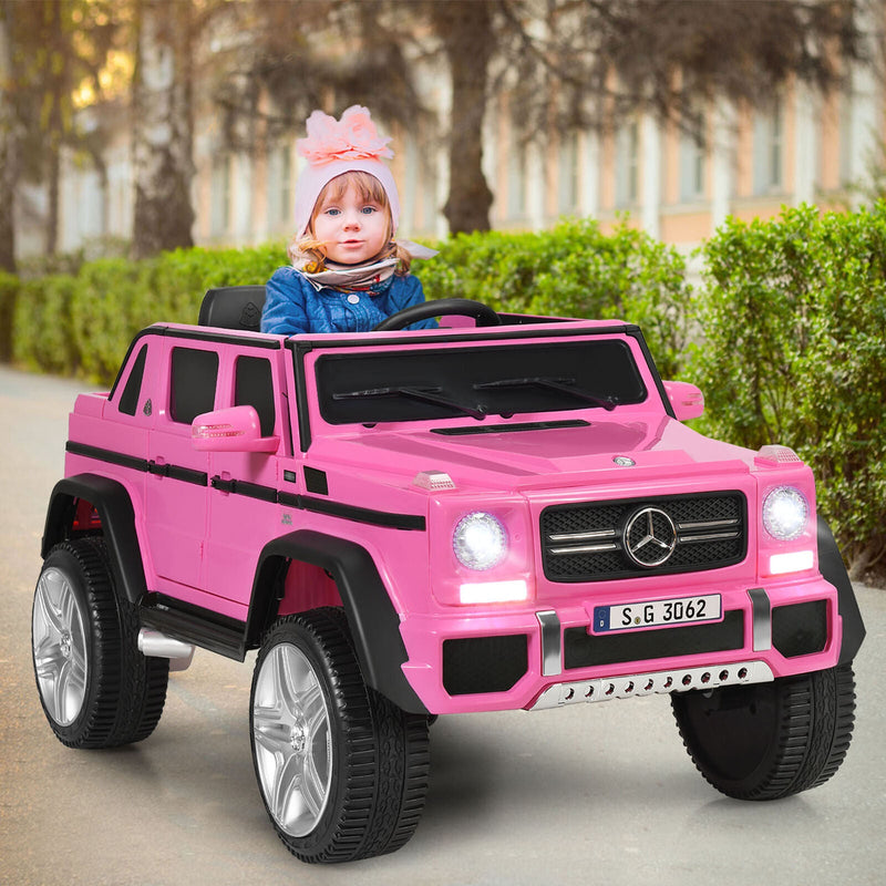 Load image into Gallery viewer, Licensed Pink Mercedes-Benz Kids Ride On Car with RC Control and Trunk
