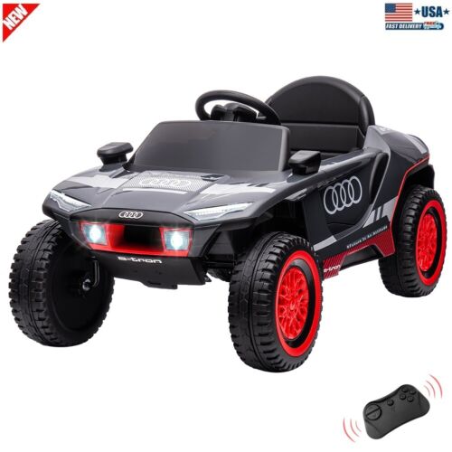 Licensed RS E-trons Racing Car 12V Ride-On with Remote Control for Kids