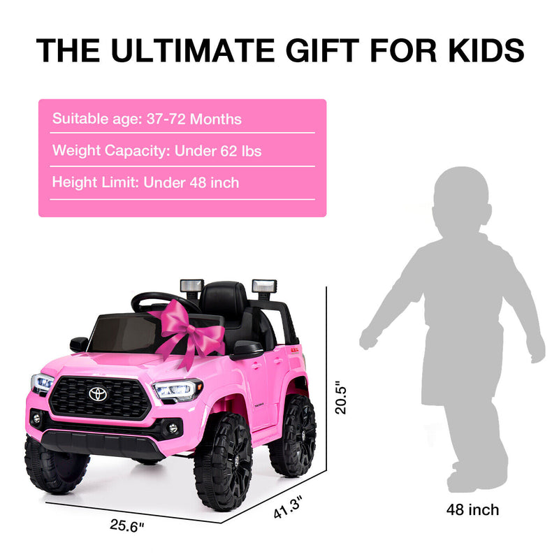 Load image into Gallery viewer, Licensed Toyota Tacoma Ride-On Car for Kids with MP3 Player - 12V Electric Vehicle by Kimbosmart

