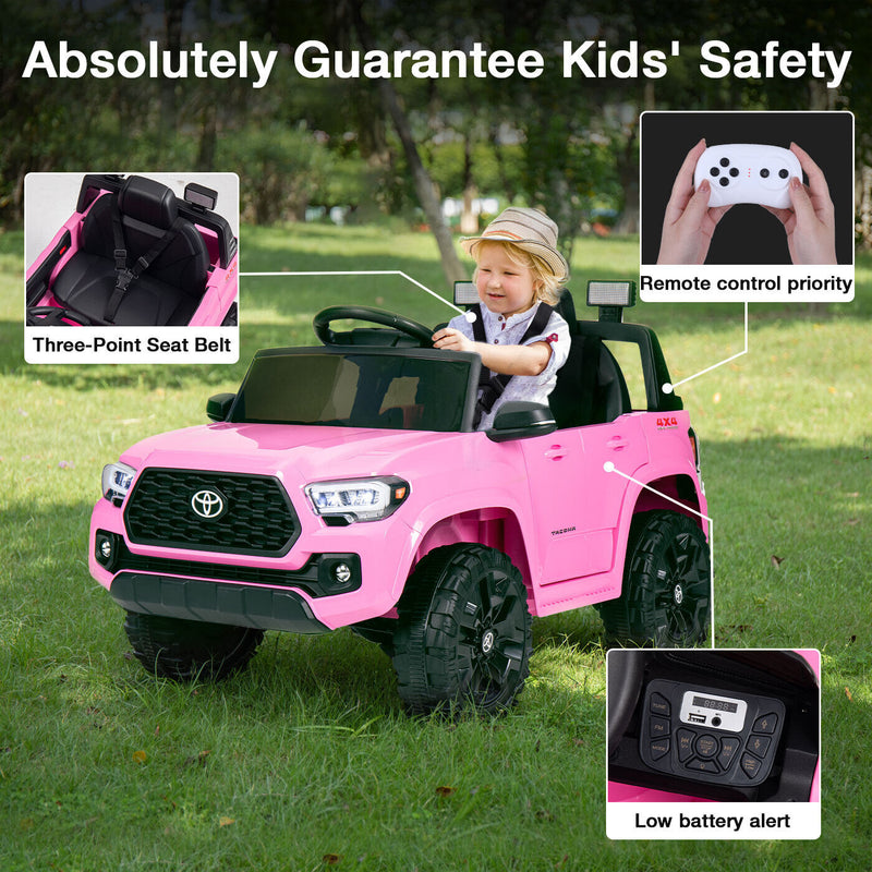 Load image into Gallery viewer, Licensed Toyota Tacoma Ride-On Car for Kids with MP3 Player - 12V Electric Vehicle by Kimbosmart
