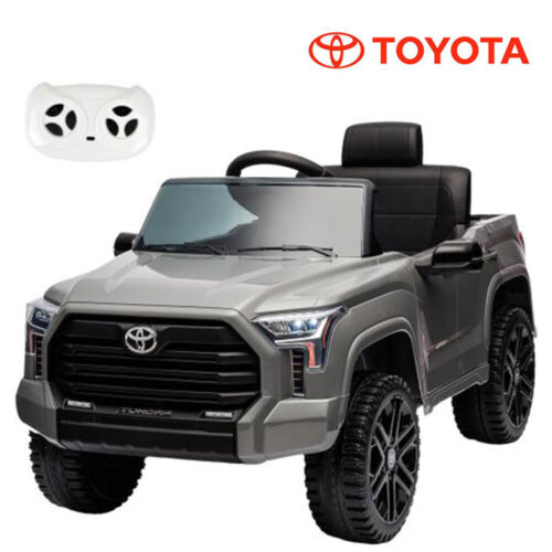 Load image into Gallery viewer, Licensed Toyota Tundra Grey 12V Kids Ride On Pickup Truck with 3 Speeds and Dual Motors
