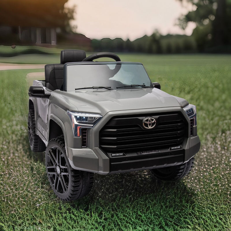 Load image into Gallery viewer, Licensed Toyota Tundra Grey 12V Kids Ride On Pickup Truck with 3 Speeds and Dual Motors
