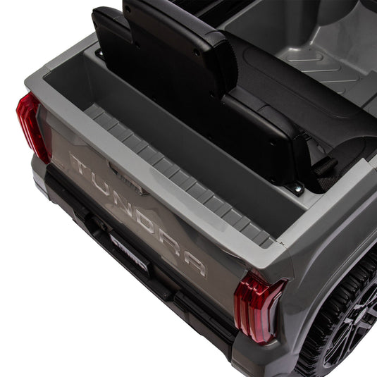 Licensed Toyota Tundra Grey 12V Kids Ride On Pickup Truck with 3 Speeds and Dual Motors