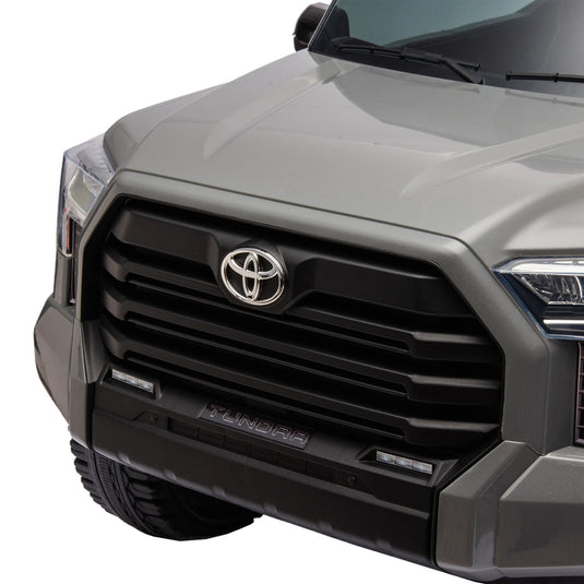 Licensed Toyota Tundra Grey 12V Kids Ride On Pickup Truck with 3 Speeds and Dual Motors
