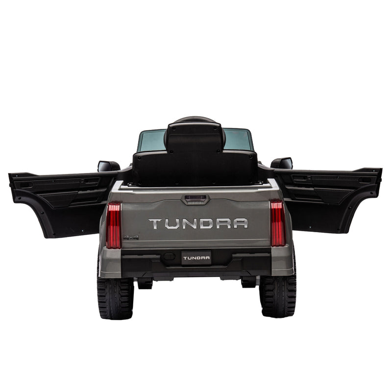 Load image into Gallery viewer, Licensed Toyota Tundra Grey 12V Kids Ride On Pickup Truck with 3 Speeds and Dual Motors
