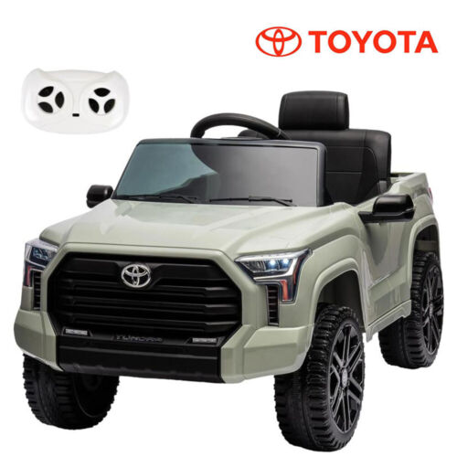 Load image into Gallery viewer, Licensed Toyota Tundra Olive 12V Kids Ride On Pickup Truck with 3 Speeds and Dual Motors
