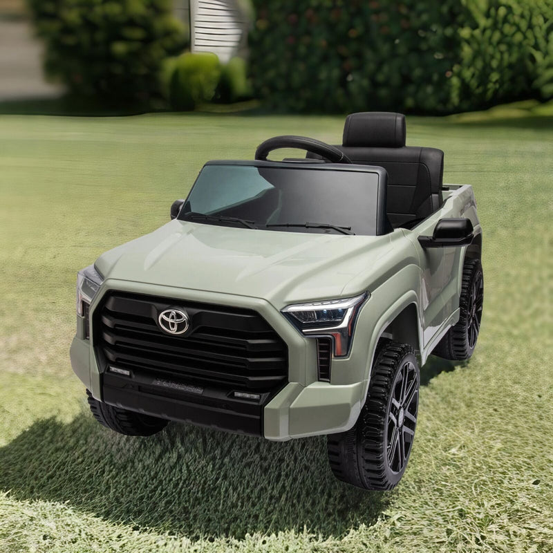 Load image into Gallery viewer, Licensed Toyota Tundra Olive 12V Kids Ride On Pickup Truck with 3 Speeds and Dual Motors
