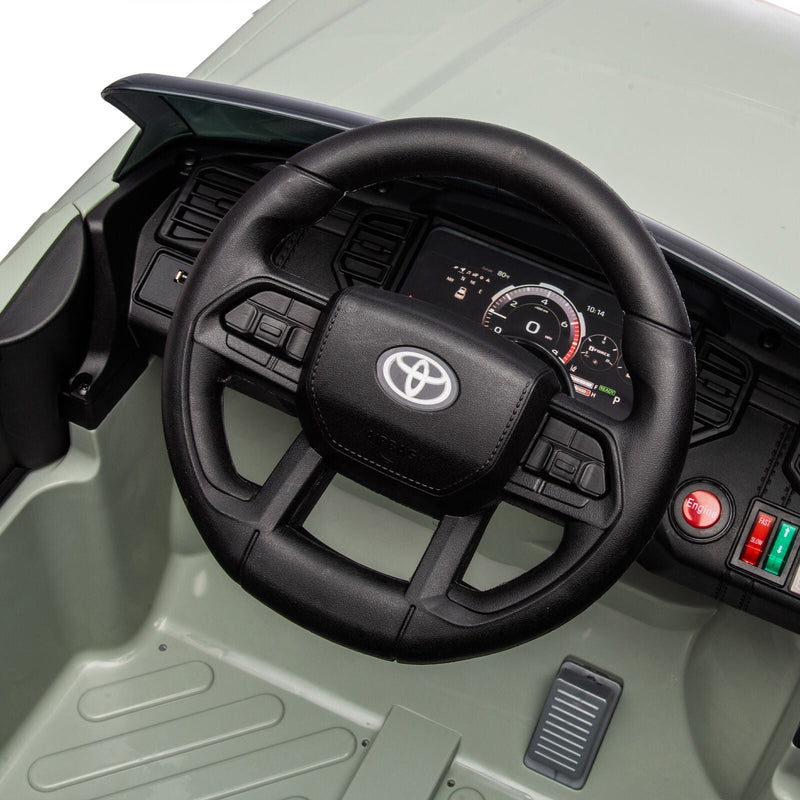 Load image into Gallery viewer, Licensed Toyota Tundra Olive 12V Kids Ride On Pickup Truck with 3 Speeds and Dual Motors
