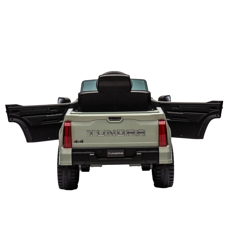 Load image into Gallery viewer, Licensed Toyota Tundra Olive 12V Kids Ride On Pickup Truck with 3 Speeds and Dual Motors
