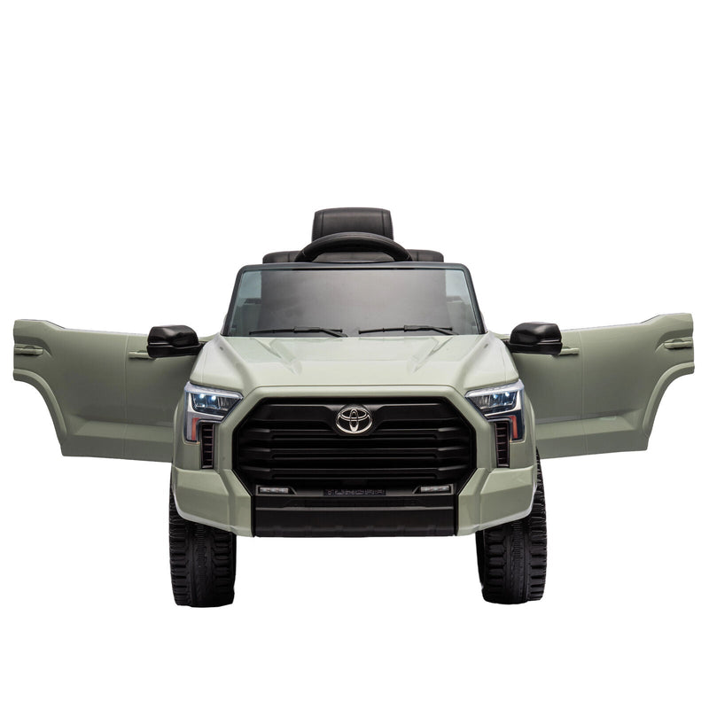 Load image into Gallery viewer, Licensed Toyota Tundra Olive 12V Kids Ride On Pickup Truck with 3 Speeds and Dual Motors
