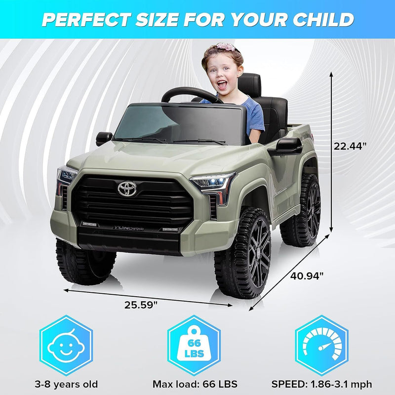Load image into Gallery viewer, Licensed Toyota Tundra Pickup 12V Battery Powered Ride-On Truck for Kids
