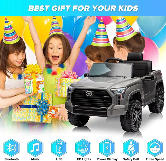 Licensed Toyota Tundra Pickup 12V Battery Powered Ride-On Truck for Kids