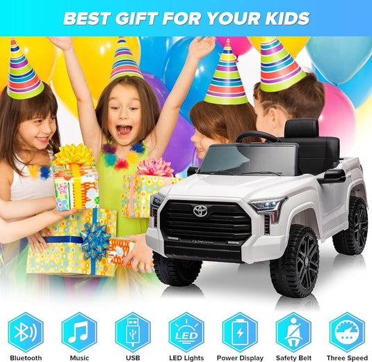 Licensed Toyota Tundra Pickup Electric Car for Kids - 12V 2-Seater Ride On Truck