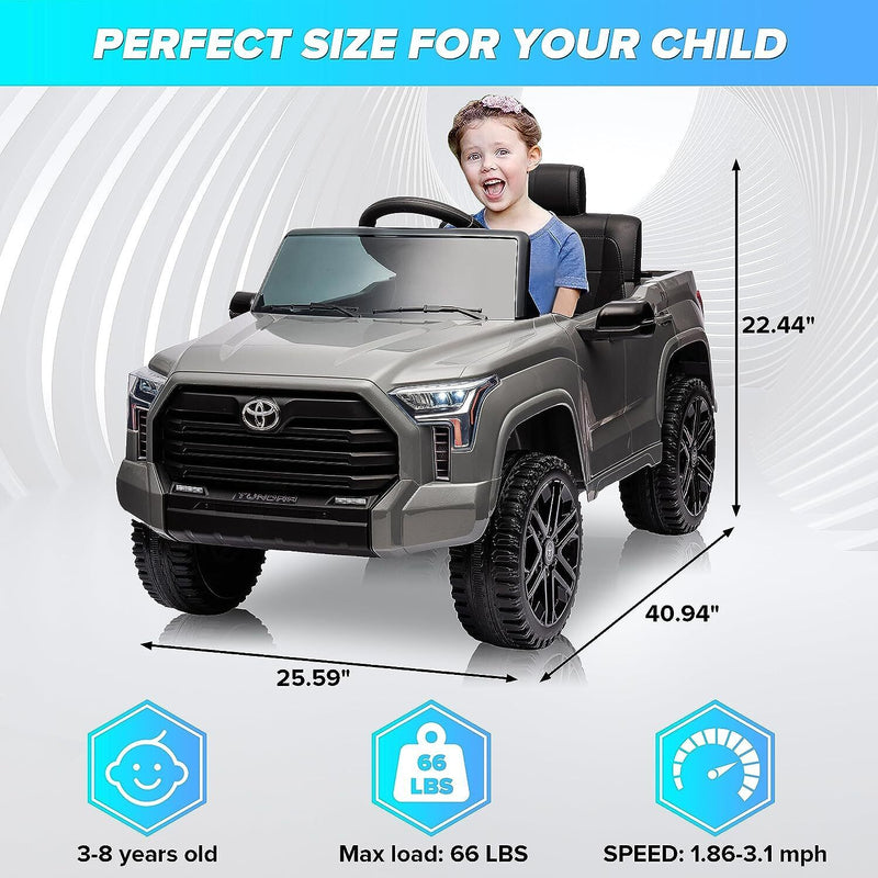 Load image into Gallery viewer, Licensed Toyota Tundra Pickup Electric Car for Kids - 12V 2-Seater Ride On Truck
