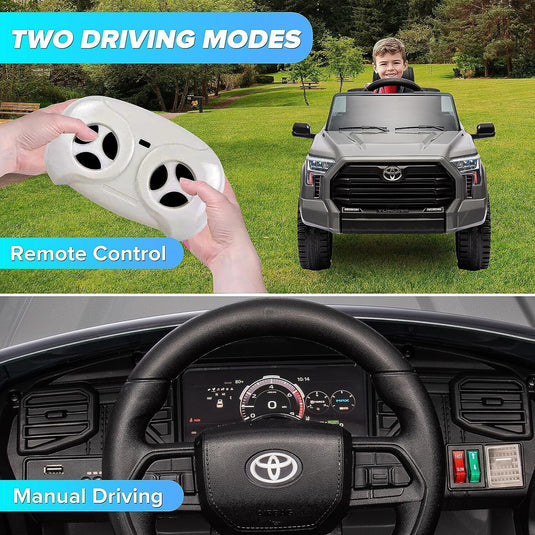 Licensed Toyota Tundra Pickup Electric Car for Kids - 12V 2-Seater Ride On Truck