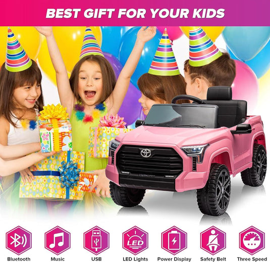 Licensed Toyota Tundra Pickup Electric Car for Kids - 12V 2-Seater Ride On Truck