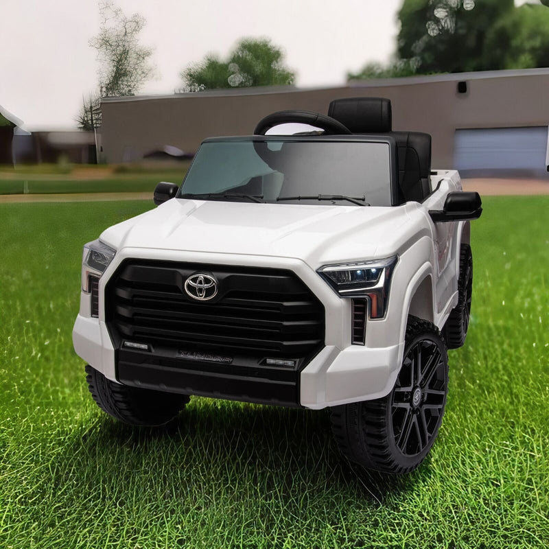 Load image into Gallery viewer, Licensed Toyota Tundra White 12V Kids Ride On Car with 3 Speeds and Dual Motors
