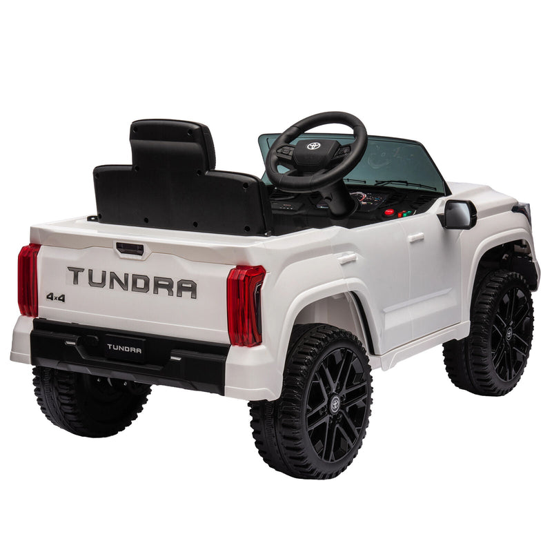 Load image into Gallery viewer, Licensed Toyota Tundra White 12V Kids Ride On Car with 3 Speeds and Dual Motors
