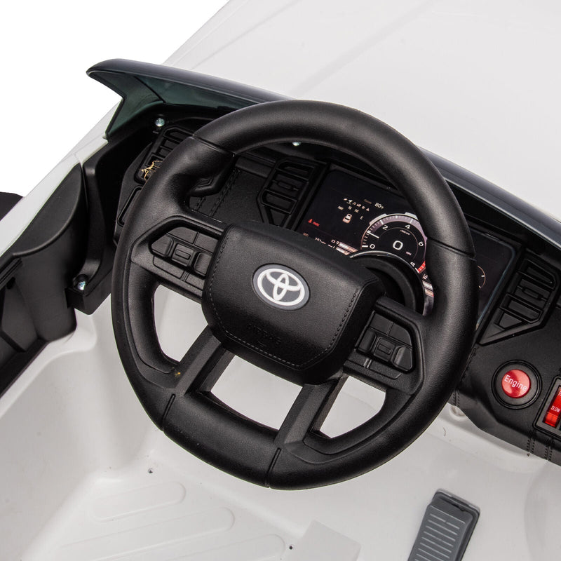 Load image into Gallery viewer, Licensed Toyota Tundra White 12V Kids Ride On Car with 3 Speeds and Dual Motors
