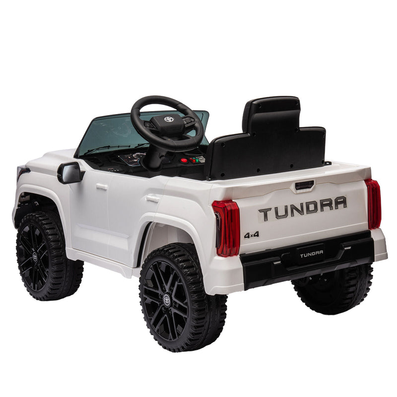 Load image into Gallery viewer, Licensed Toyota Tundra White 12V Kids Ride On Car with 3 Speeds and Dual Motors
