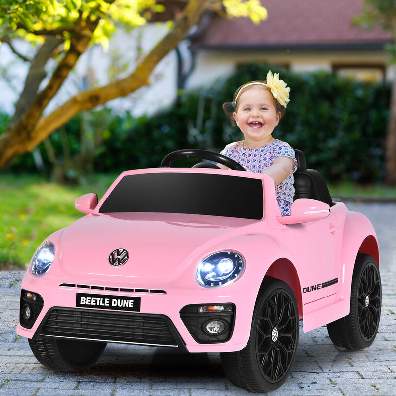 Load image into Gallery viewer, Licensed Volkswagen Beetle 12V Ride On Car with Remote Control and Music for Kids
