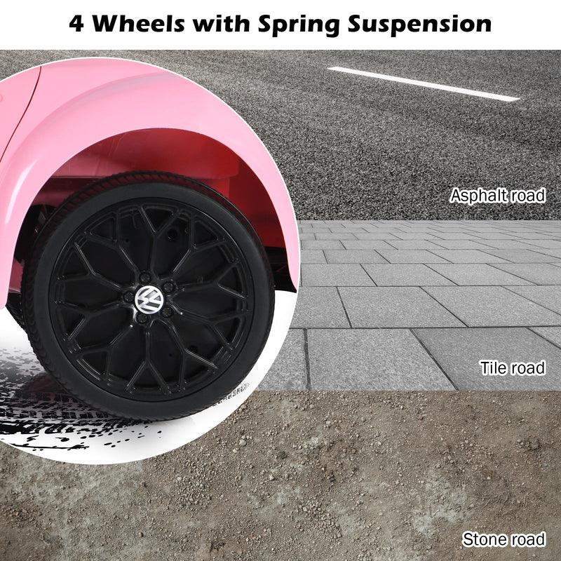 Load image into Gallery viewer, Licensed Volkswagen Beetle 12V Ride On Car with Remote Control and Music for Kids
