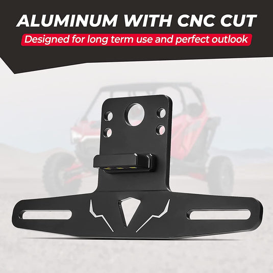 Universal 12V Lighted License Plate Holder for Can Am X3 / Polaris RZR