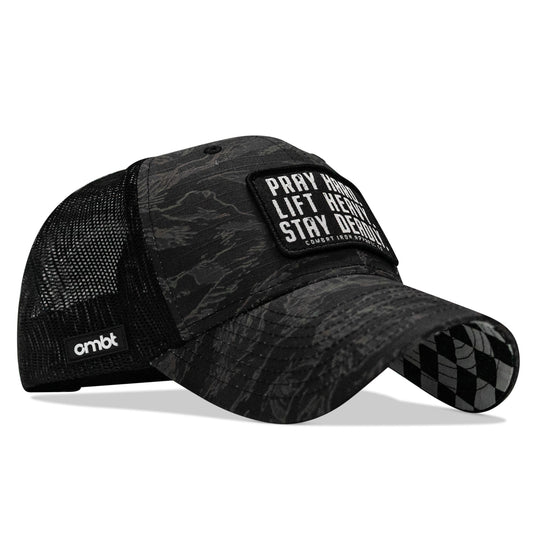 Pray Hard. Lift Heavy. Stay Deadly. Patch Original Ripstop Snapback Hat