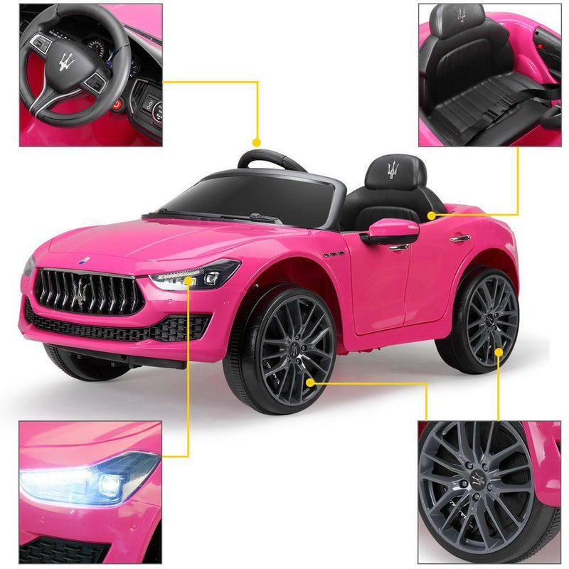 Load image into Gallery viewer, Light Pink Maserati Electric Ride-On Car for Kids with Remote Control
