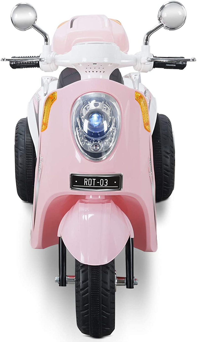 Load image into Gallery viewer, Light Pink Motorcycle Toy Trunk with Key Switch - Perfect for Boys &amp; Girls
