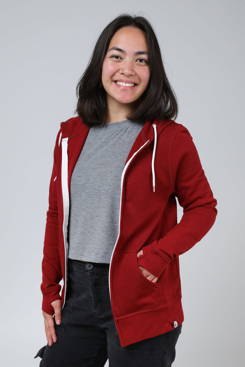 Load image into Gallery viewer, Women's Hero Hoodie Lite (Crimson Cherry)
