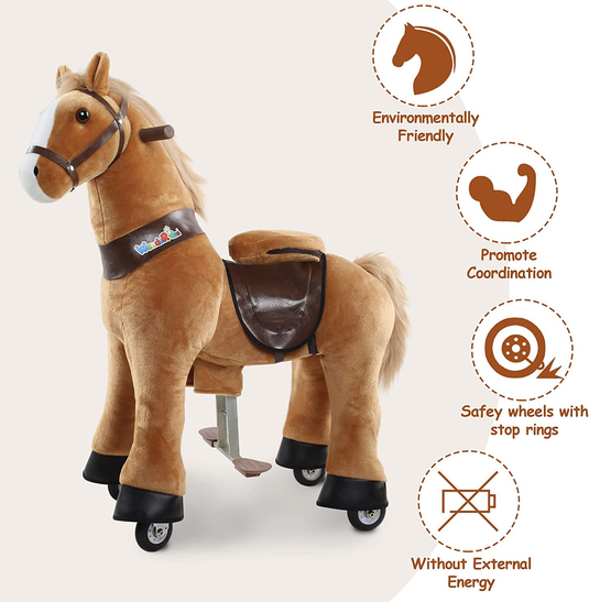 Little Riders' Dream: Mini Horse Toy for Kids Ages 3-5 (30.1 Inches Tall)