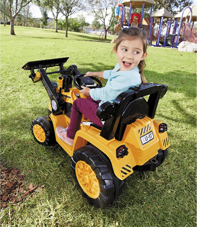 Load image into Gallery viewer, Bulldozer Digger Front Loader Ride On Construction Toy For Kids
