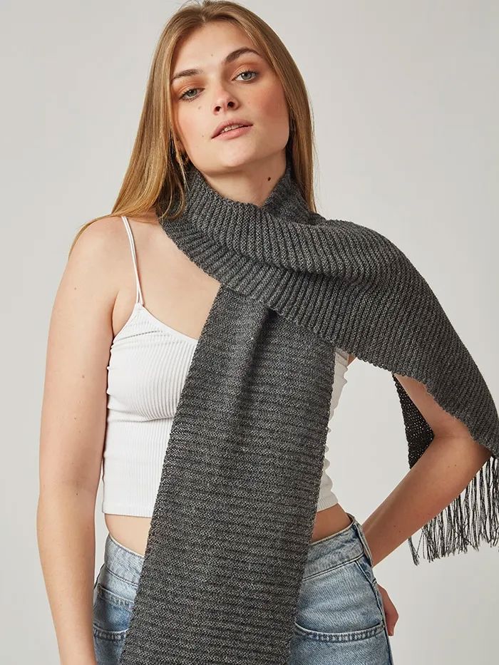 Load image into Gallery viewer, Long Fringed 100% Baby Alpaca Scarf
