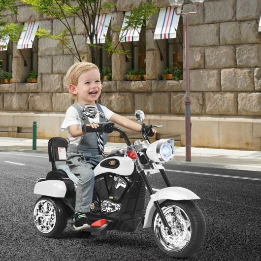 Load image into Gallery viewer, Long-Lasting 6V White Children&#39;s Motorcycle for Endless Fun
