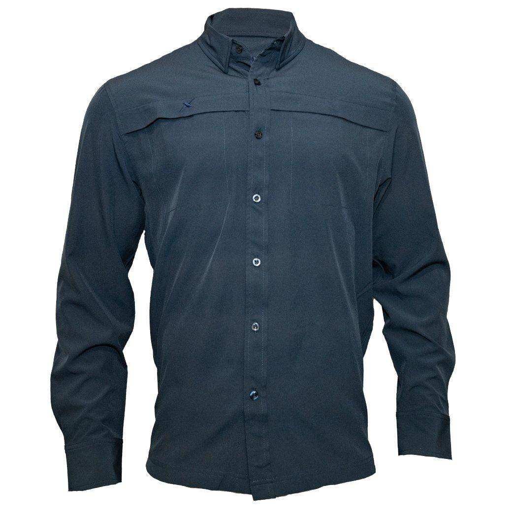Long Sleeve Solid Lifestyle Button Down w/ REPEL-X - Skoutley Outdoors LLC