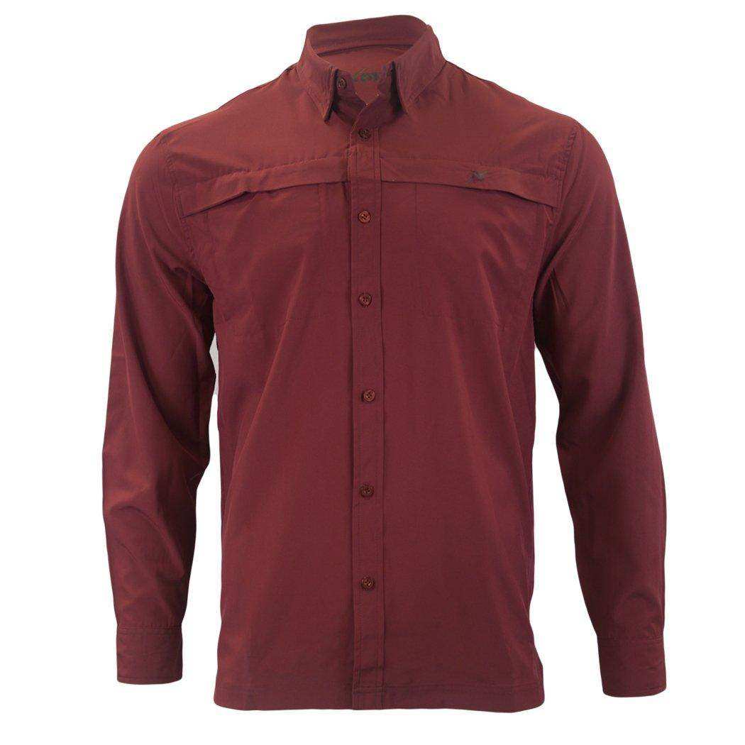 Long Sleeve Solid Lifestyle Button Down w/ REPEL-X - Skoutley Outdoors LLC
