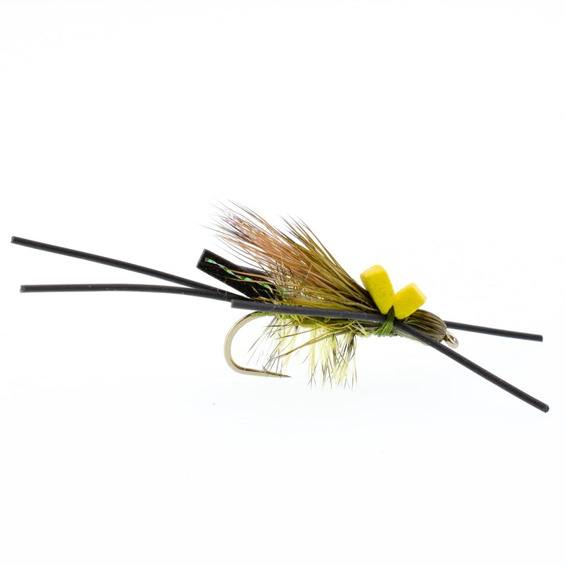 Load image into Gallery viewer, Long Tail Skwala Stone - Squalla Stonefly Dry Fly - 6 Flies Hook Size 10
