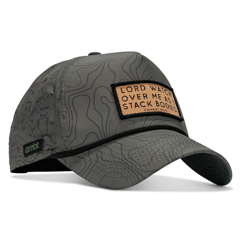 Load image into Gallery viewer, Lord Watch Over Me As I Stack Bodies (Tan) Patch Waterproof Weekender Snapback
