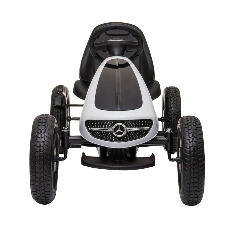 Load image into Gallery viewer, LUCKYERMORE Kids Pedal Go Kart Benz Racer Quad with Adjustable Seat for Outdoor Fun
