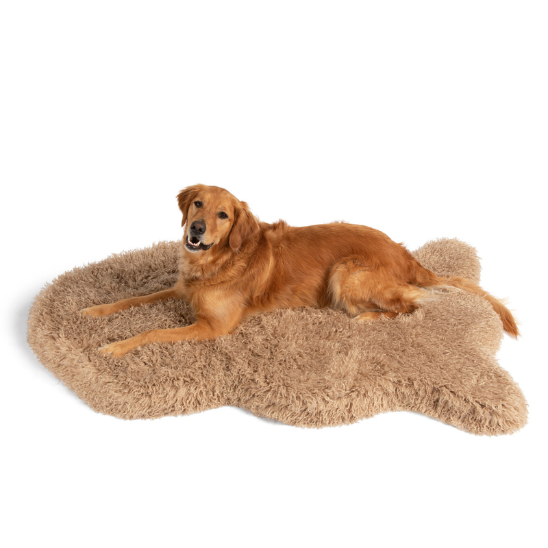 Load image into Gallery viewer, PupRug® Luxe Faux Fur Orthopedic Dog Bed -  Plush Sheep Tan
