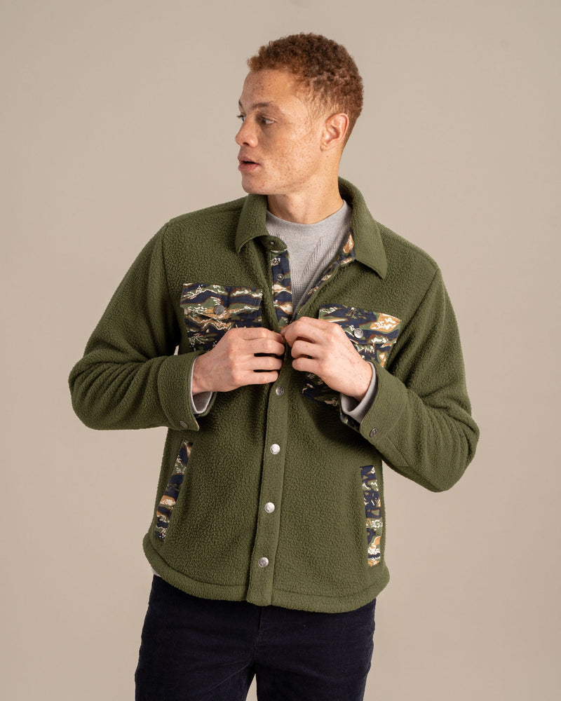 Load image into Gallery viewer, Recycled Sherpa Shirt Jacket
