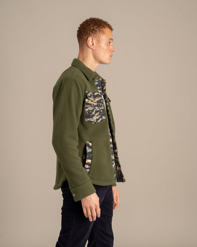 Load image into Gallery viewer, Recycled Sherpa Shirt Jacket
